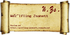 Wölfling Zsanett névjegykártya