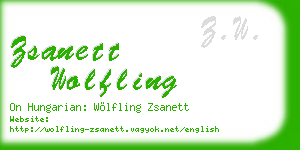 zsanett wolfling business card