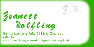 zsanett wolfling business card